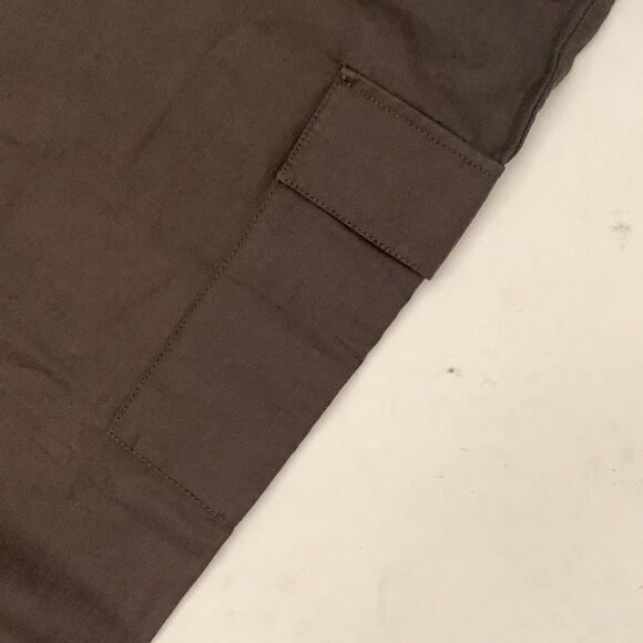 Kenneth Cole Size 4 Earth Brown Urban Edge Side Pockets Button Front Capri Pant - Picture 9 of 9